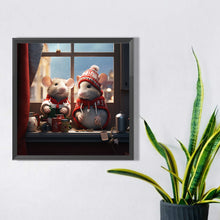 Load image into Gallery viewer, AB Diamond Painting - Full Round - winter night animals (40*40CM)
