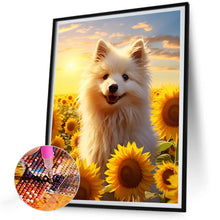 Load image into Gallery viewer, Diamond Painting - Full Round - sunflower dog (30*40CM)
