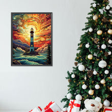 Load image into Gallery viewer, Diamond Painting - Full Round - Sunset seaside lighthouse (30*40CM)
