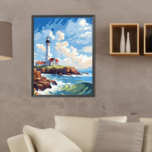 Load image into Gallery viewer, Diamond Painting - Full Round - Sunny seaside lighthouse (30*40CM)
