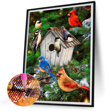 Load image into Gallery viewer, Diamond Painting - Full Round - Bird house with chirping birds and fragrant flowers (30*40CM)
