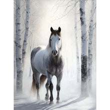 Load image into Gallery viewer, Diamond Painting - Full Round - white horse (30*40CM)

