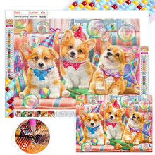 Load image into Gallery viewer, Diamond Painting - Full Square - three puppies (40*30CM)
