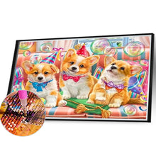 Load image into Gallery viewer, Diamond Painting - Full Square - three puppies (40*30CM)
