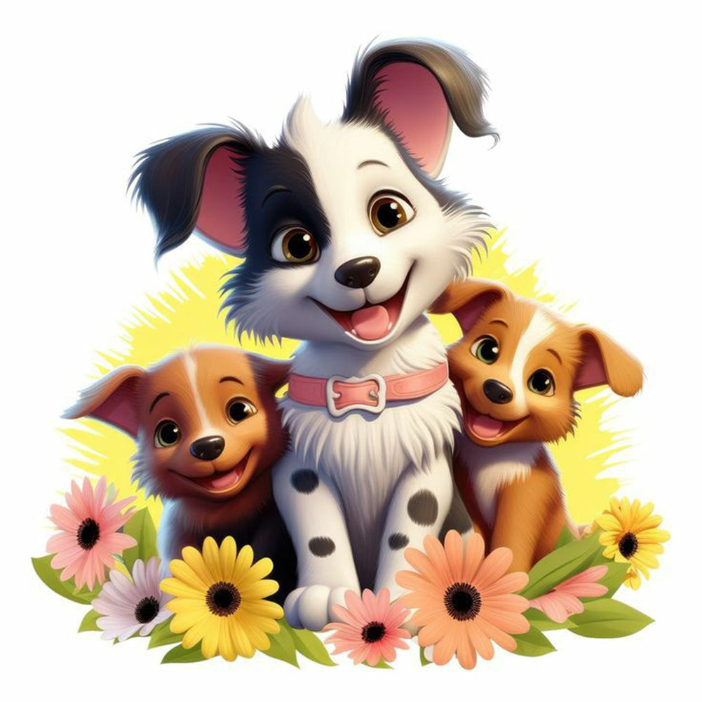 Diamond Painting - Full Round - puppy (30*30CM)