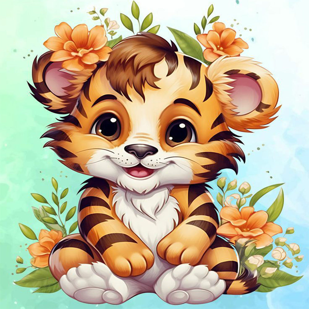 Diamond Painting - Full Round - tiger (30*30CM)