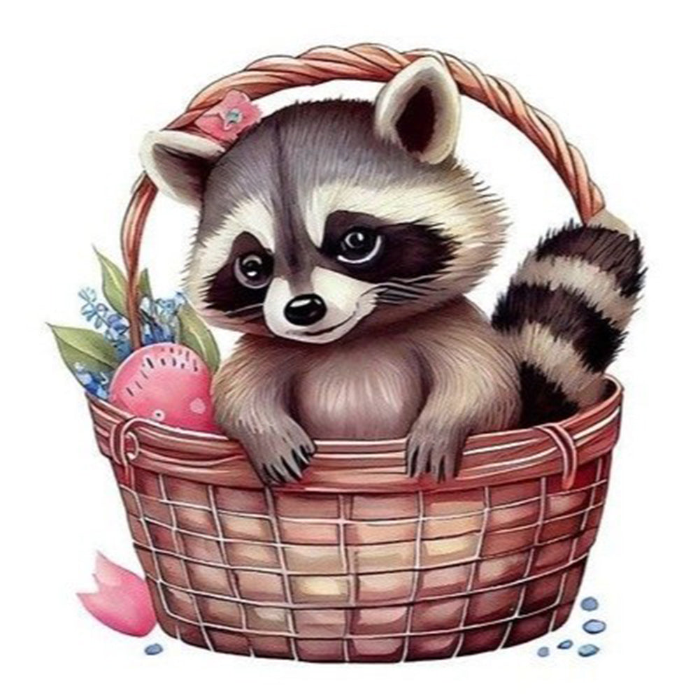 Diamond Painting - Full Round - raccoon (30*30CM)
