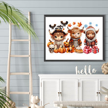 Load image into Gallery viewer, Diamond Painting - Full Round - halloween yak (40*30CM)
