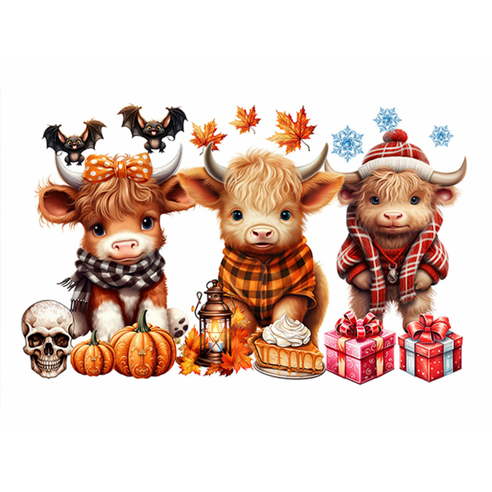 Diamond Painting - Full Round - halloween yak (40*30CM)