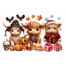 Load image into Gallery viewer, Diamond Painting - Full Round - halloween yak (40*30CM)

