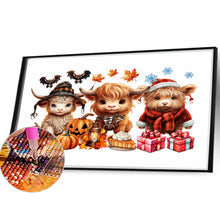 Load image into Gallery viewer, Diamond Painting - Full Round - halloween yak (40*30CM)
