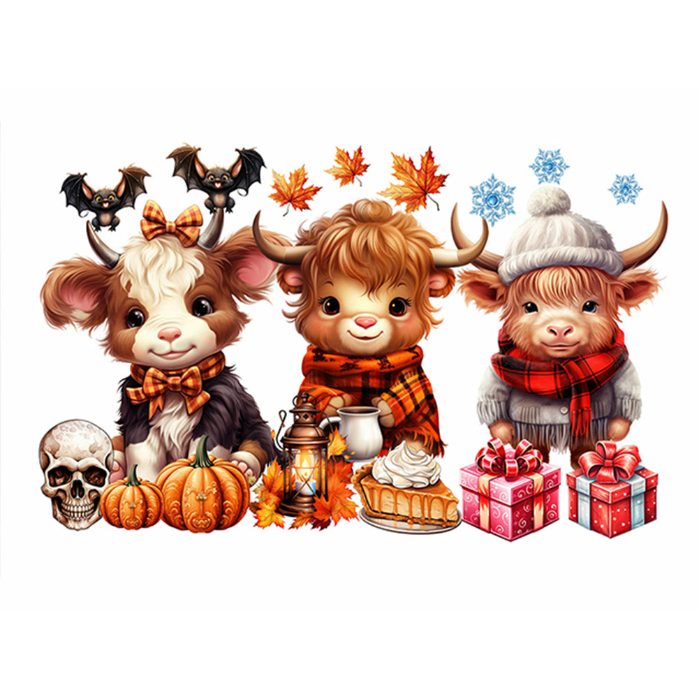 Diamond Painting - Full Round - halloween yak (40*30CM)