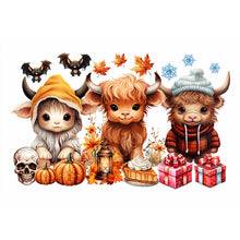 Load image into Gallery viewer, Diamond Painting - Full Round - halloween yak (40*30CM)

