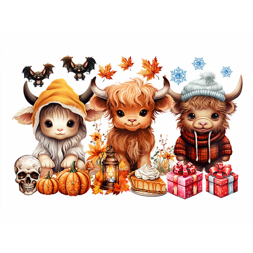 Diamond Painting - Full Round - halloween yak (40*30CM)