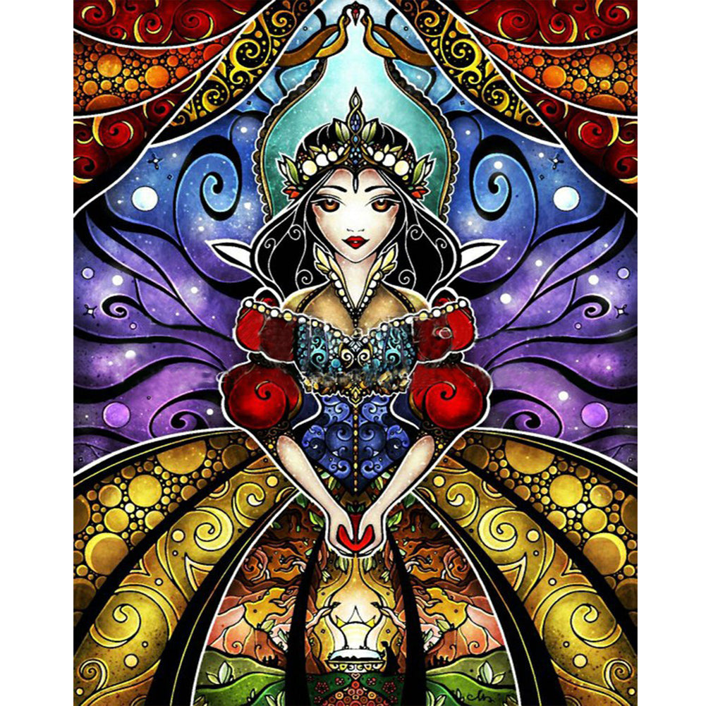 Diamond Painting - Full Round - Cartoon Princess Stained Glass Art (40*50CM)