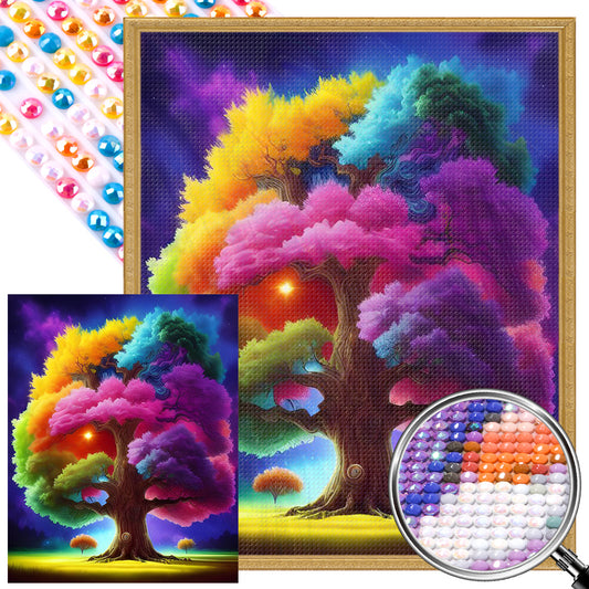 AB Diamond Painting - Full Round - four seasons tree (40*50CM)