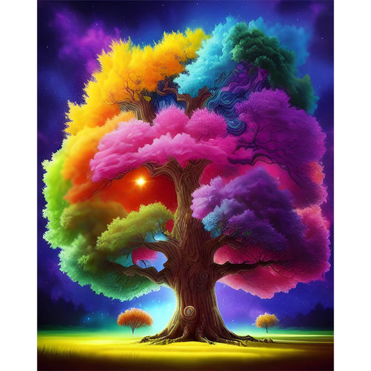 AB Diamond Painting - Full Round - four seasons tree (40*50CM)
