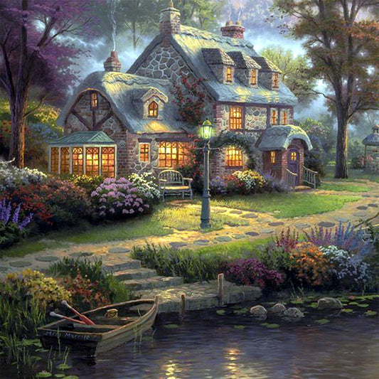AB Diamond Painting - Full Round - country estate (40*40CM)