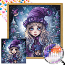 Load image into Gallery viewer, AB Diamond Painting - Full Round - winter girl (40*40CM)
