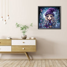Load image into Gallery viewer, AB Diamond Painting - Full Round - winter girl (40*40CM)
