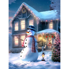 Load image into Gallery viewer, Diamond Painting - Full Round - Christmas snowman (30*40CM)
