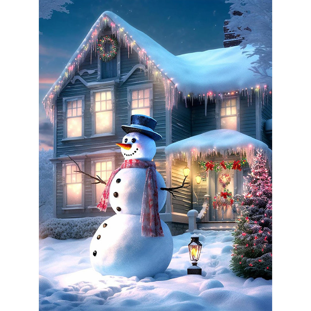 Diamond Painting - Full Round - Christmas snowman (30*40CM)