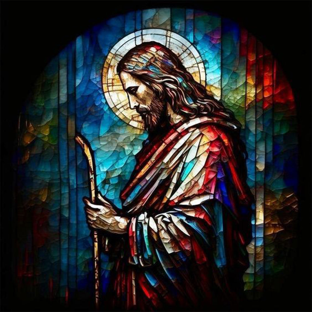 Diamond Painting - Full Round - God bless you Jesus (30*30CM)