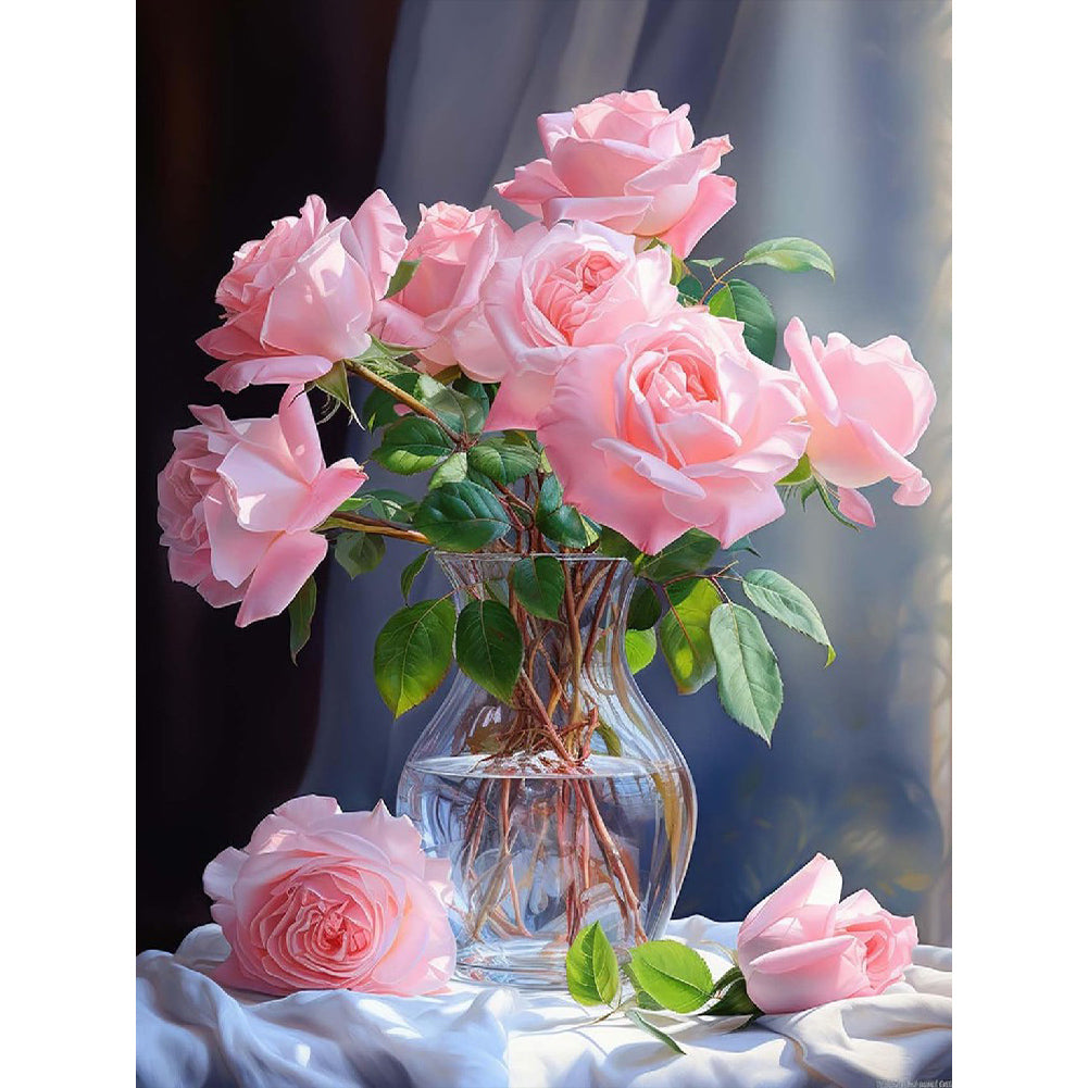 Diamond Painting - Full Round - Pink Rose (30*40CM)