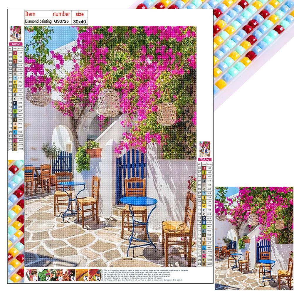 Diamond Painting - Full Square - courtyard scenery (30*40CM)