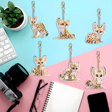 Load image into Gallery viewer, 6PCS Double Sided Special Shape Diamond Art Keyring (Baby Panther)

