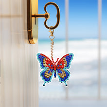 Load image into Gallery viewer, 6PCS Double Sided Special Shape Diamond Art Keyring (Garden Butterfly)

