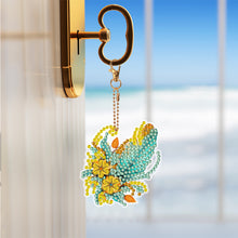 Load image into Gallery viewer, 6PCS Double Sided Special Shape Diamond Art Keyring (Flower Feather)

