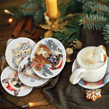 Load image into Gallery viewer, 8PCS Diamond Painting Art Coaster Kit with Holder (Christmas Puppy)
