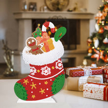 Load image into Gallery viewer, Desktop Round Diamond Painting Ornament Acrylic Xmas Stocking (#1)

