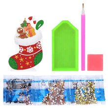 Load image into Gallery viewer, Desktop Round Diamond Painting Ornament Acrylic Xmas Stocking (#1)
