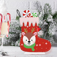 Load image into Gallery viewer, Desktop Round Diamond Painting Ornament Acrylic Xmas Stocking (#3)
