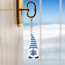 Load image into Gallery viewer, 12PCS Double Sided Special Shape Diamond Painting Art Keychain Pendant Snowflake
