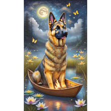 Load image into Gallery viewer, Diamond Painting - Full Round - Wolfdog on the boat (40*70CM)
