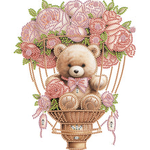 Load image into Gallery viewer, Diamond Painting - Partial Special Shaped - flowers hot air balloon bear (30*30CM)
