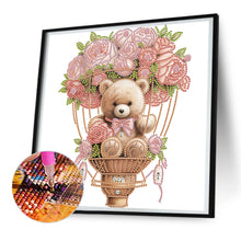 Load image into Gallery viewer, Diamond Painting - Partial Special Shaped - flowers hot air balloon bear (30*30CM)
