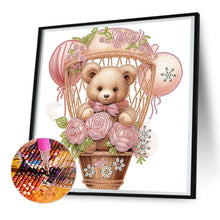 Load image into Gallery viewer, Diamond Painting - Partial Special Shaped - flowers hot air balloon bear (30*30CM)

