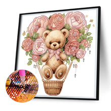 Load image into Gallery viewer, Diamond Painting - Partial Special Shaped - flowers hot air balloon bear (30*30CM)
