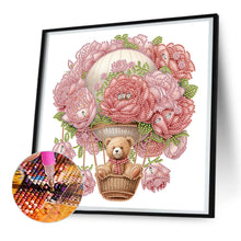 Load image into Gallery viewer, Diamond Painting - Partial Special Shaped - flowers hot air balloon bear (30*30CM)
