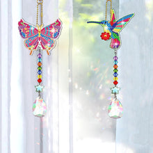Load image into Gallery viewer, Suncatcher Diamond Drawing Hanging Ornament Kit (Butterfly Hummingbird)
