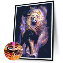 Load image into Gallery viewer, Diamond Painting - Full Round - starry sky lion (30*40CM)
