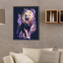 Load image into Gallery viewer, Diamond Painting - Full Round - starry sky lion (30*40CM)
