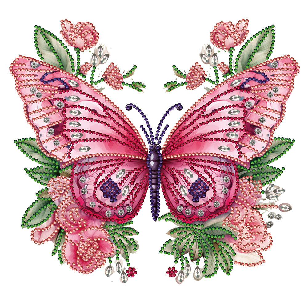 Diamond Painting - Partial Special Shaped - garden butterfly (30*30CM)