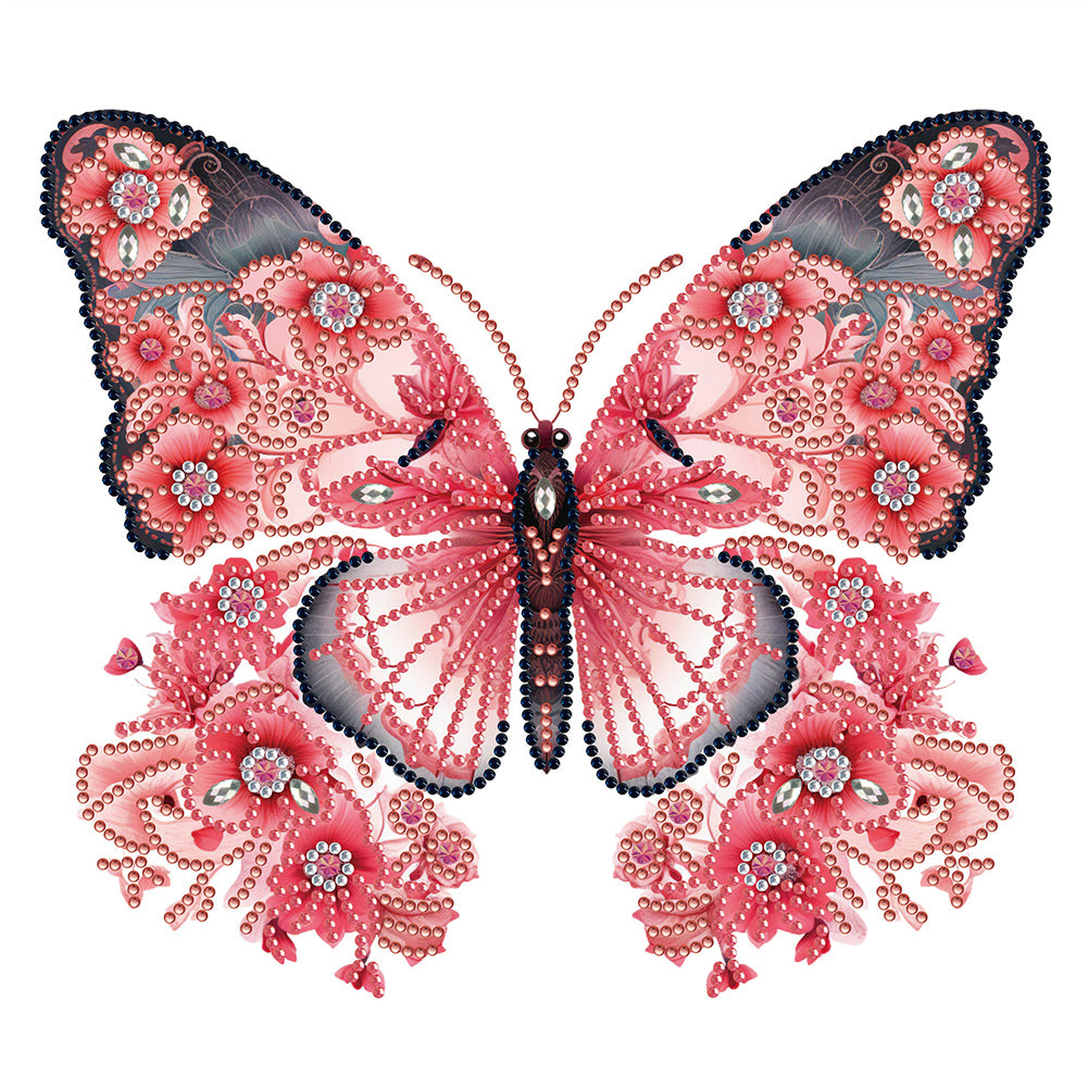 Diamond Painting - Partial Special Shaped - garden butterfly (30*30CM)