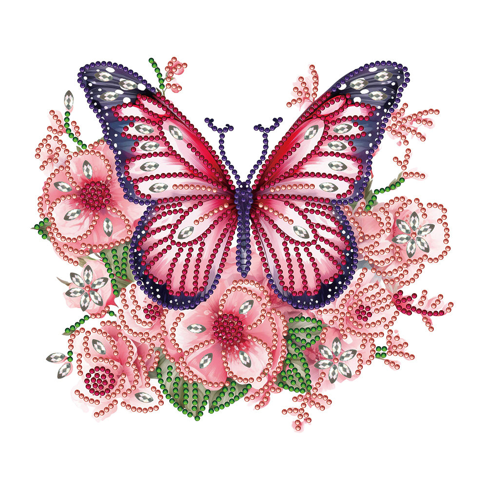 Diamond Painting - Partial Special Shaped - garden butterfly (30*30CM)