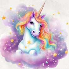 Load image into Gallery viewer, Diamond Painting - Full Round - colorful cloud unicorn (30*30CM)
